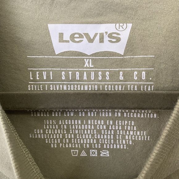 Levi's Shirt Mens Size XL Graphic Tee Green Short Sleeve Crew Neck - Picture 6 of 7